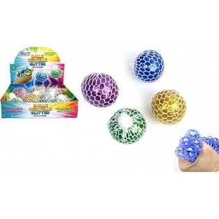 BALLUN SQUISHY &ndash; MIX TA' KULURI GLITTER F'DISPLAY (12-il wieħed)