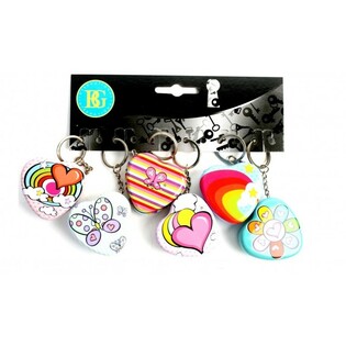 KEYCHAIN B'KAXXA TAL-METALL F'FORMA TA' QALB (12-il biċċa)