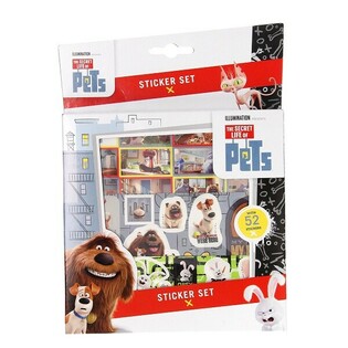 Set ta' Stikers SECRET LIFE OF PETS 52 biċċa (12-il biċċa)