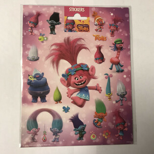 FOLJI TA' STIKERS TROLLS KBAR, 20x16 cm (10 biċċiet)