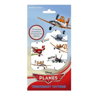 TATTOO &ndash; DISNEY PLANES TATTOOS TEMPORANJI, Daqs 20 x 10 cm (10 biċċa)