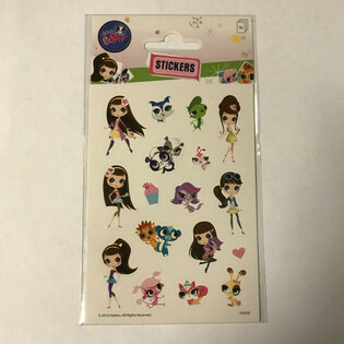 KARTA STICKERS: LITTLE PETSHOP, daqs 16 x 9 cm (10 biċċiet)