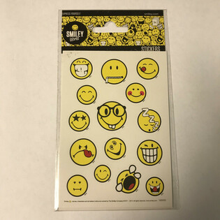 FOLJA TA' STIKERS: SMILEY&rsquo;S, 16 x 9 cm (10 pz.)