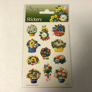 Folja ta' Stikers: Fjuri, 16 x 9 cm (10 biċċiet)