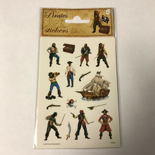 FOLJA TA' STIKERS: PIRATI, Dim. 16 x 9 ċm (10 biċċiet)