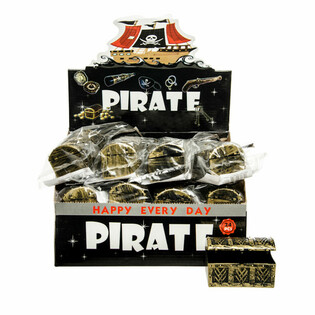 Mini kaxxa tat-teżor tal-pirati f'display (24 pz.)
