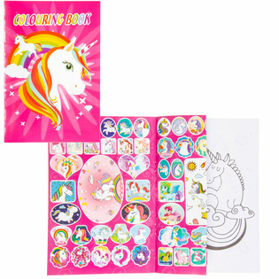 Ktieb tat-Tpinġija Unicorn bi Stikers 20x14 cm (24 pz)