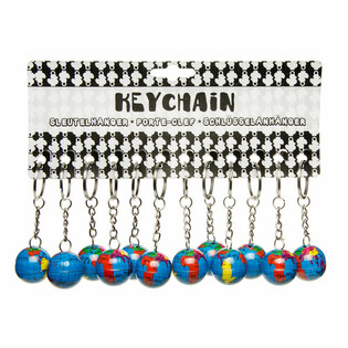 KEYCHAIN GLOBU TAL-METALL (48 biċċa)