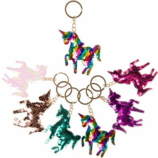 KEYCHAIN TAL-UNICORN BI-SEQINS (12-il biċċa)