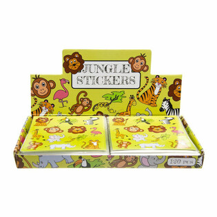 STICKERS FUN – MUDELL: ANNIMALI TAL-ĠUNGLA (120 biċċa)