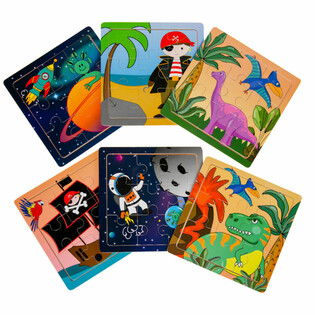 Mix ta' Puzzles tal-Injam għas-Subien f'Display (24 biċċa)
