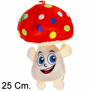 FUNGUS TAL-PLUSH KBIR BIL-WIĊĊ - 25 CM - MIX TA' KULURI (6 biċċiet)