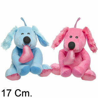 KELB TAL-PLEJSTIK B'QALB - 17 CM - MIX KULURI (12 pz.)