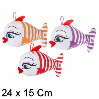 Ħuta tal-Plush ferrieħa b'Xofftejn Kbar - 24 cm - Mix (12-il biċċa)