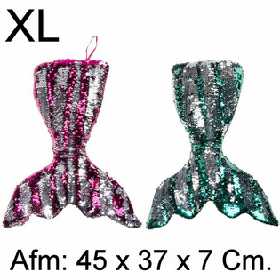 XL Plush Sirena Tail Cushion - 45 cm - Mix Colors (4 biċċiet)