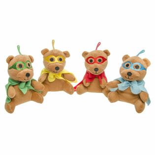 Bear Supereroj tal-Plush - 13 cm - Mix ta' kuluri (12-il biċċa)