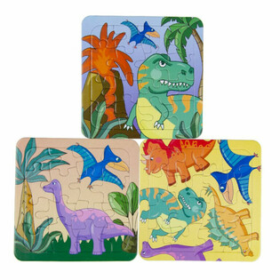 Mix Puzzles tad-Dinosawri - 14x14 cm (50 biċċa)
