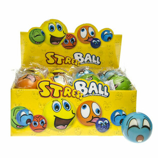SMILEY STRESS BALLS F'DISPLAY (24 biċċa)