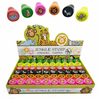 Timbri tal-Annimali tal-Ġungla f'Display (60 biċċa)