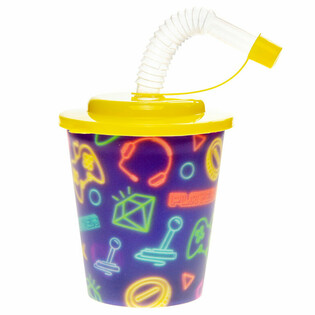 TAZZA GĦAX-XORB / TAZZA TAL-ĠELAT BI STRAW - GAMER (12-il biċċa)