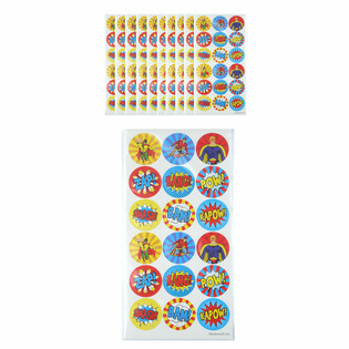 STIKERS DIVERTENTI - SUPEREROJS 18-il STIKER GĦAL KULL FOLJA (10 pz)