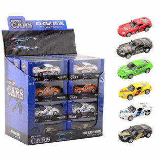 KAROZZI SUPER SPORT DIE CAST, SKALA 1:43 F'DISPLAY (24 biċċa)