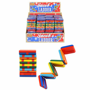 RETRO TOYS - Scala ta' Ġakobb tal-Injam f'Display (24 biċċa)