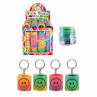 Keychain Spiral Smiley Arcobalenu f'Display (60 biċċa)