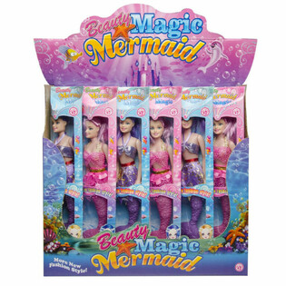 Pupa Maġika tas-Sirena Mermaid f'Display (12-il biċċa)