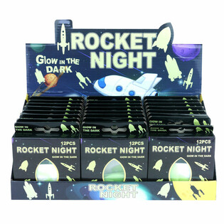 ROKKETS U SPAZJU GLOW IN THE DARK GĦAS-SAQQAF F'DISPLAY (24 biċċa)
