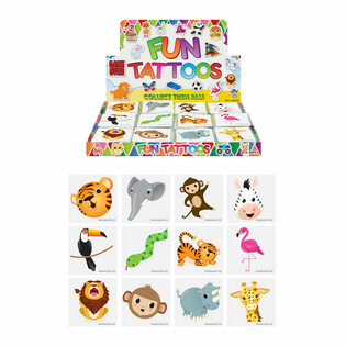 FUN TATTOO'S - ANNIMALI TAL-ĠUNGLA - DISPLAY (48x12-il biċċa)