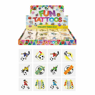 FUN TATTOO'S - Display tal-Futbol (48 Pakkett ta' 12)