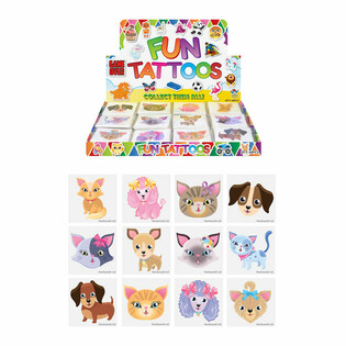 TATTOO FUN - DISPLAY TAL-QTATES U L-KLIEB (48 PAKKETT)
