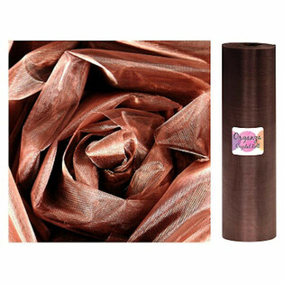 ROLL ORGANZA - 28 cm x 25 METRI - KULUR KANNELLA ĊIKOLATA (1 pz)