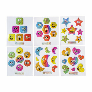 STIKERS GLITTER - MUDELL: SMILEY (100 biċċa)