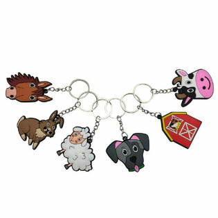 Keychains tal-Annimali tar-Razzett (Mix, 48 Biċċa)