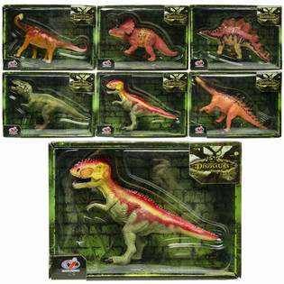 Figuri tad-Dinosawri - Kaxxa tar-Rigali Lussuża - Mix Varjetà (Sett ta' 6)