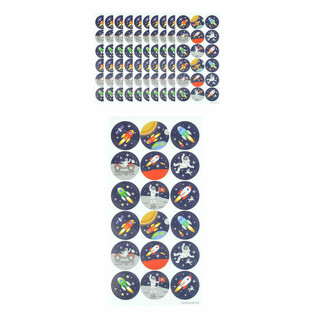 STICKERS REKREATTIVI - SPAZJU - 18-il STICKER GĦAL KULL FOLJA (10 biċċiet)
