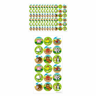 FUN STICKERS - STICKERS TA' ANNIMALI TAR-RAZZETT - 18 STICKER GĦAL KULL FOLJA (10 biċċiet)