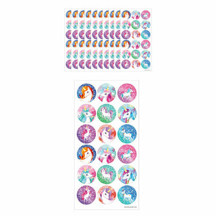 STIKERS FUN - UNICORN - 18-IL STIKER GĦAL KULL KARTA (10 biċċiet)
