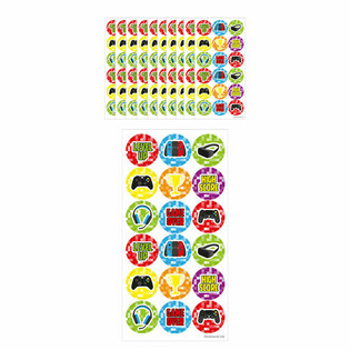 Stikers Gamer Fun - 10 Folji ta' 18-il Stiker