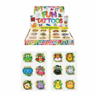 FUN TATTOOS - MUDELL: ANNIMALI TAL-ĠUNGLA F'DISPLAY (96 biċċa)
