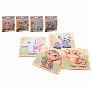 JOUECO - THE WILDIES FAMILY MIX PUZZLES TAL-INJAM - Minn 12-il Xahar (12-il pz.)