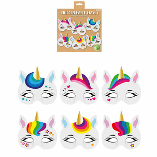 ECO-FRIENDLY - MASKS TAL-KARTA UNICORN (12-il biċċa)