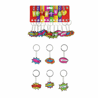 Keyrings Comic Signs Mix (12 biċċa)