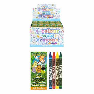 Settijiet ta' 4 Crayons 'Annimali tal-Ġungla' - Display (120 biċċa)