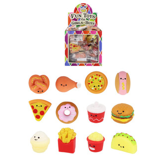 FIGURI SQUISHY FAST FOOD GĦAL LUCK DIP - F'DISPLAY (60 biċċa)