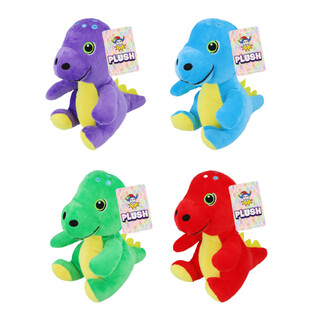 Dinożawru tal-plush - 19 ċm għoli - kuluri mħallta (12-il biċċa)