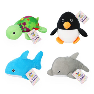 Annimali tal-Baħar tal-Plush - Għoli 15cm - Disinn Imħallat (12-il biċċa)