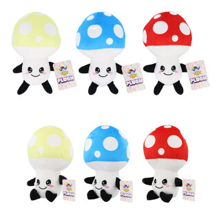 Fungus tal-Plush - 18cm Għoli - Mix ta' Kuluri (12-il biċċa)
